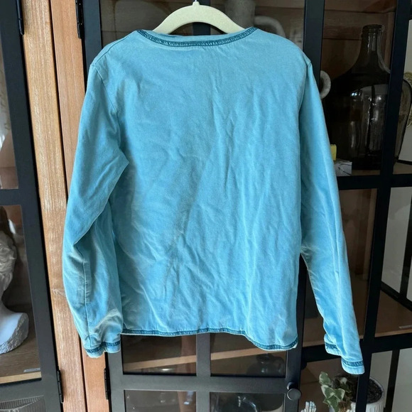 Janie & Jack reversible long sleeve tee appliqué embroidered striped plane boys - Picture 4 of 5